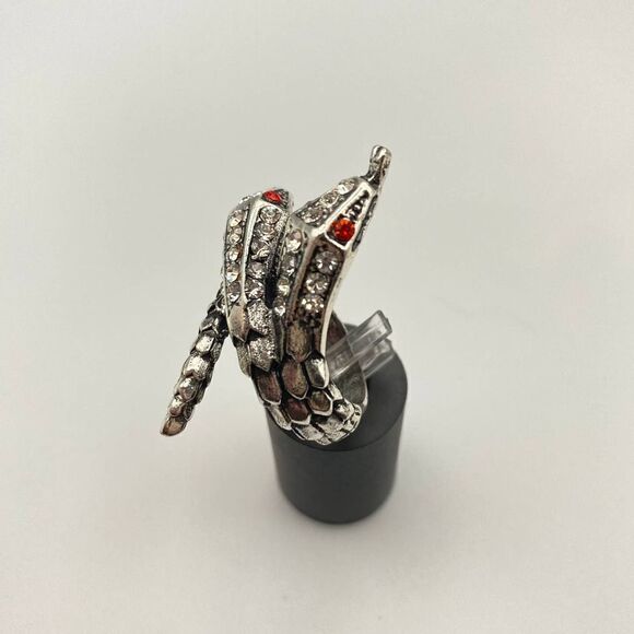Amrita Singh Crystal Two-Head Snake Ring - Picture 6 of 8